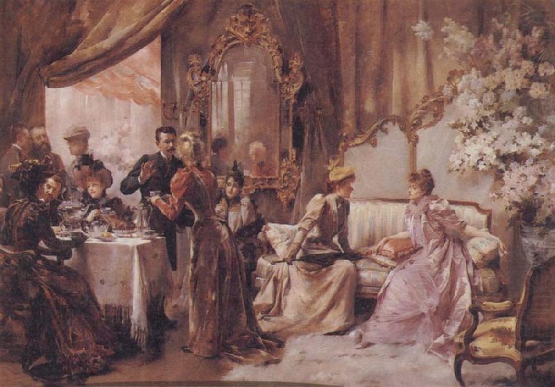 Tea at the Hotel de Ville, Madeleine Lemaire